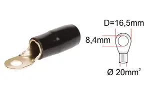 ACV kabelové oko 20qmm /8.4 black - Mezi nejprodávanějšími