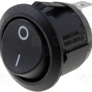 Vypínač kulatý 20A/12V černý | Extra sleva