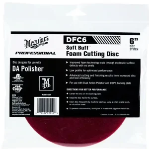 Akční cena - Meguiars Soft Buff Foam Cutting Disc 6" - korekční kotouč pro DA leštičku (tvrdý), 6palcový