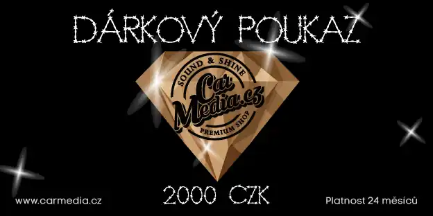 Top cena - CarMedia dárkový poukaz v hodnotě 2000,-Kč