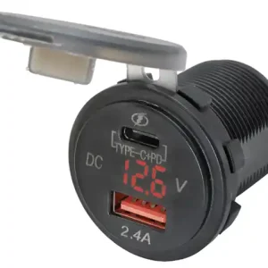 Adaptér z 12V / 24V na USB / USB-C PD 5 V 3.1 A červený - Pořiďte si nyní