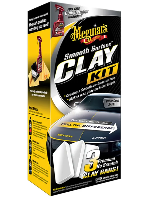 Meguiar‘s Smooth Surface Clay Kit sada pro dekontaminaci laku - Ušetřete