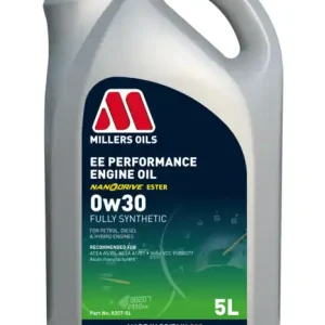 Nově k dispozici | Millers Oils EE PERFORMANCE 0w30 plně syntetický olej s nano částicemi 5 L