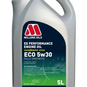 Právě přidáno - Millers Oils EE PERFORMANCE ECO 5w30 plně syntetický motorový olej s nano částicemi 5 L