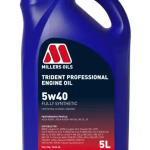 Millers Oils Trident Professional 5w40 plně syntetický olej 5 L - Jen po omezenou dobu
