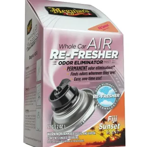 Téměř vyprodáno - Meguiar‘s Whole Car Air Re-Fresher Odor Eliminator Mist 71 g - Fiji Sunset Scent - dezinfekce klimatizace
