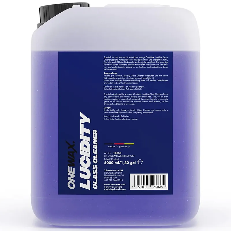 Čistič oken OneWax Lucidity Glass Cleaner (5 L) - Tovární cena