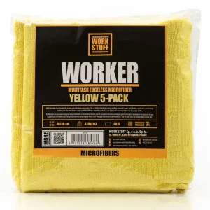Jen tento týden | Sada mikrovláknových utěrek Work Stuff Worker Yellow 5Pack (40x40 cm)