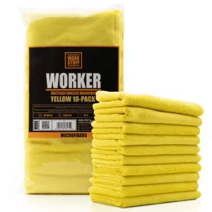 Velká sleva | Sada mikrovláknových utěrek Work Stuff Worker Yellow 10Pack (40x40 cm)