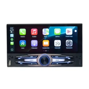 1DIN autorádio s 6,8" LCD/3x USB/Bluetooth/CarPlay/AndroidAuto/Mirrorlink - Poslední kus