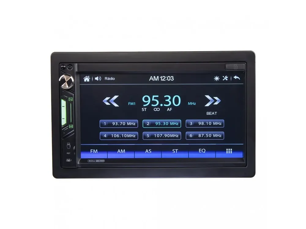 Cenový hit - 2DIN autorádio s 6,9" LCD, CarPlay, Bluetooth, USB, microSD, multicolor