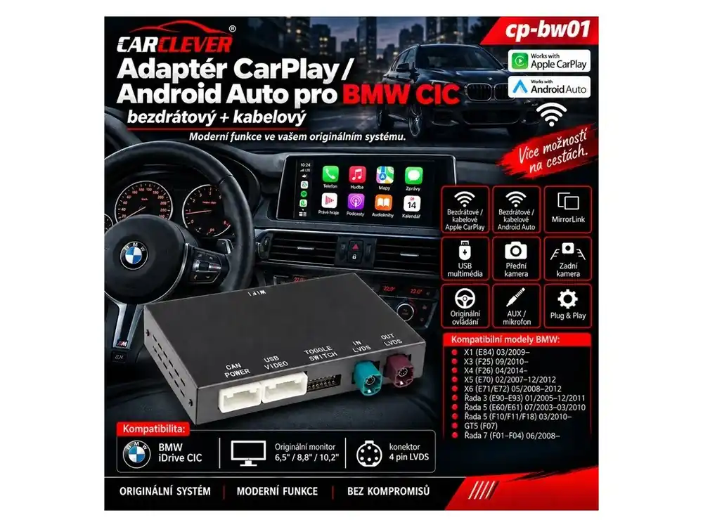 Doprodej zásob | Adaptér CarPlay/Android Auto BMW CIC