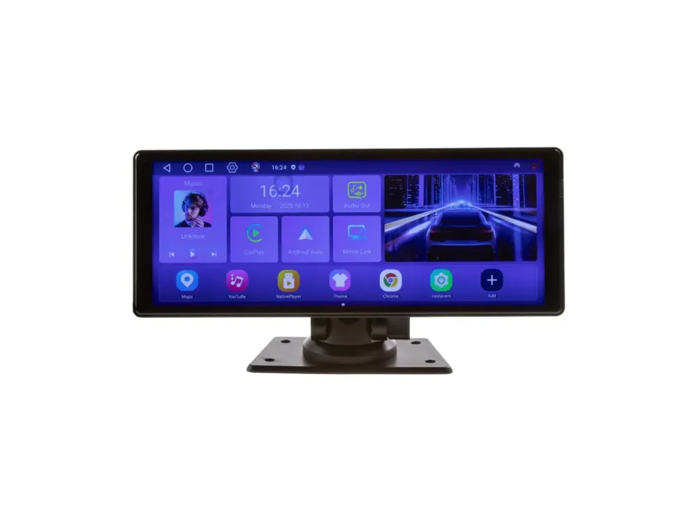 Monitor 10,26" s OS Android + Apple CarPlay, Android auto, Bluetooth, micro SD, GPS, kamerový vstup - Doporučujeme