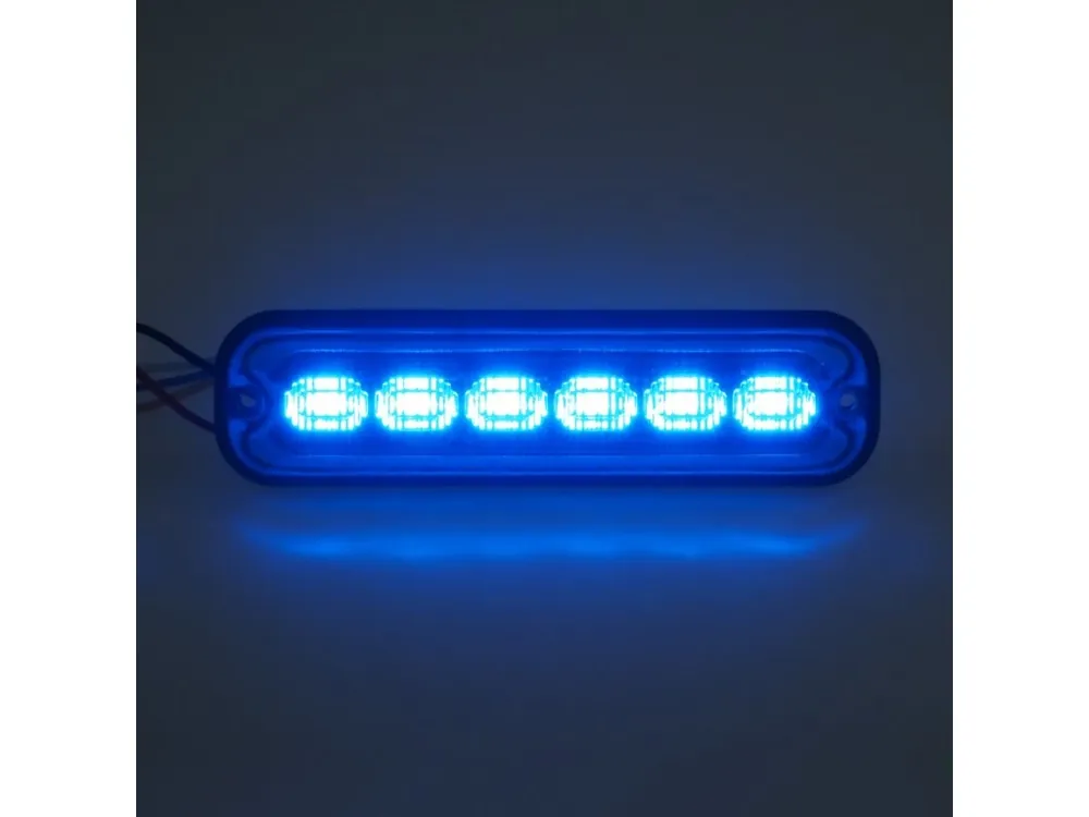 PREDATOR 6x4W LED, 12-24V, modrý, ECE R65 - Top produkt