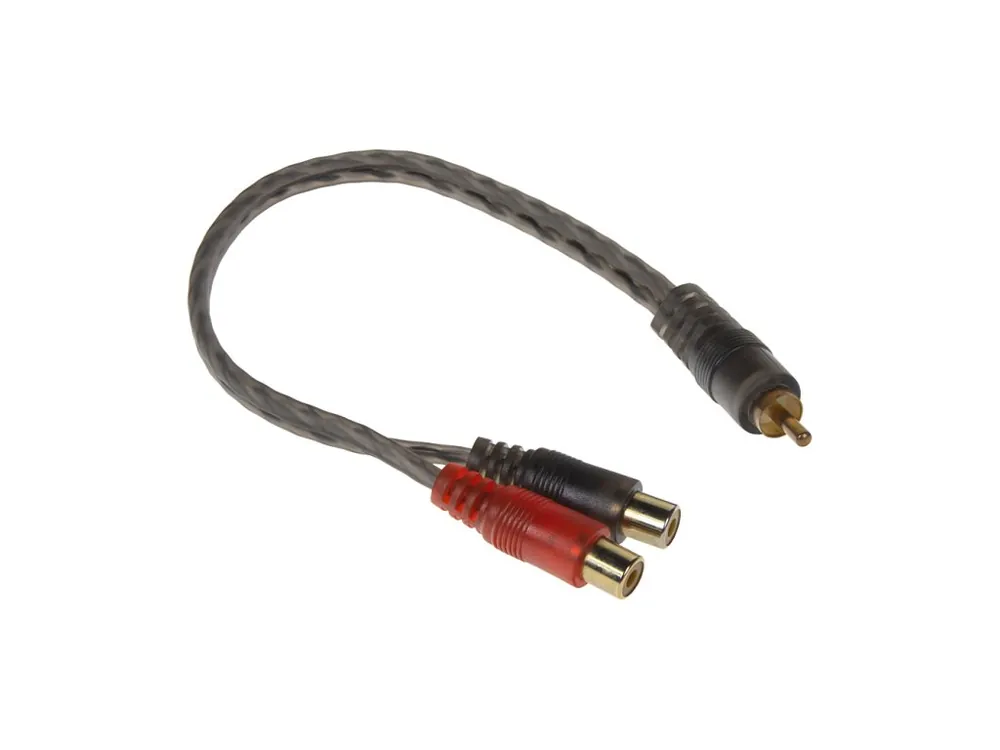 Výhodná koupě - RCA Y audio kabel, 1x samec, 2x samice