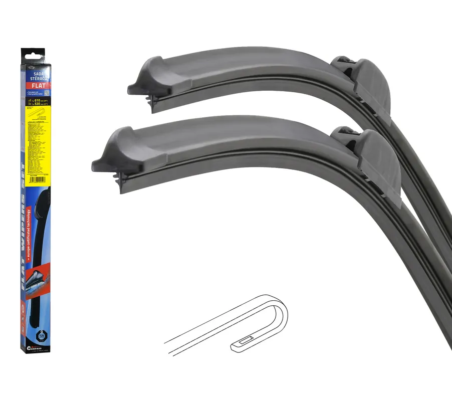 Zvýhodněná cena | Stěrače FLAT SET (HOOK) 610+530mm