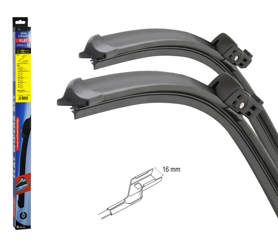 Stěrače FLAT SET (CUBE16) 660+530mm | Skvělá nabídka