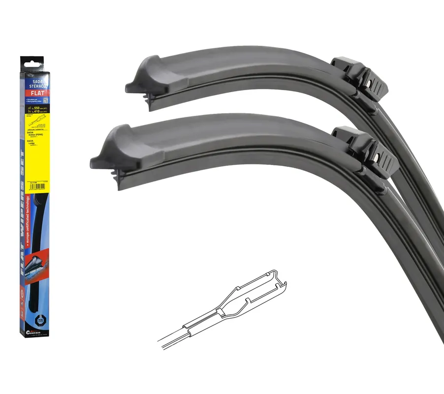 Super cena - Stěrače FLAT SET (TALON) 550+410mm