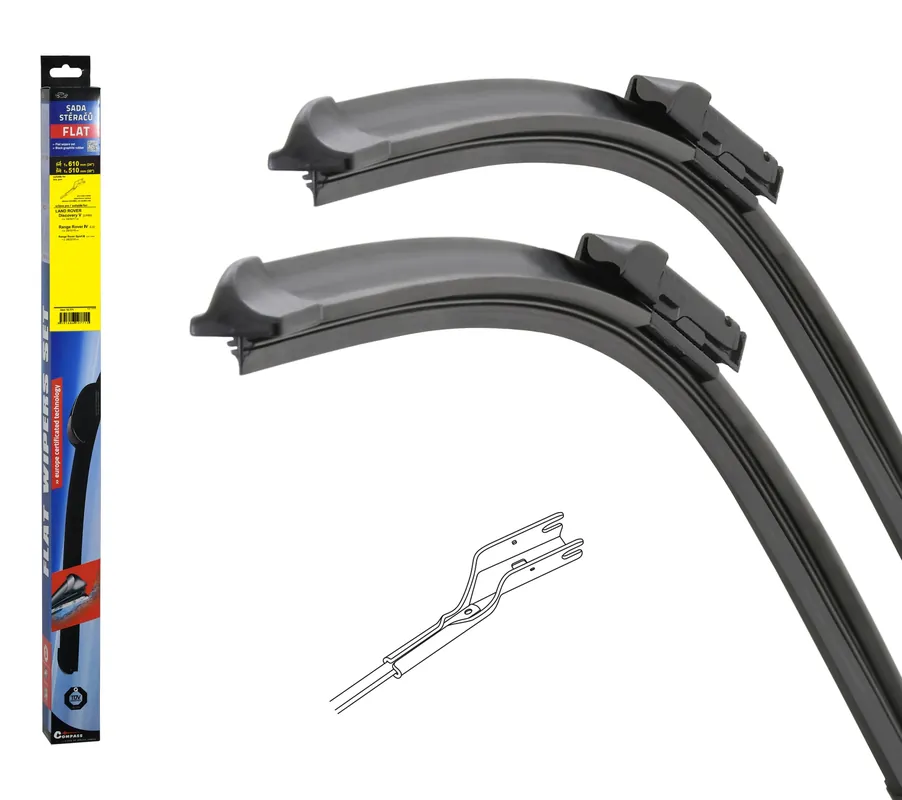 Stěrače FLAT SET (U-CUBE) 610+510mm - Koupit nyní