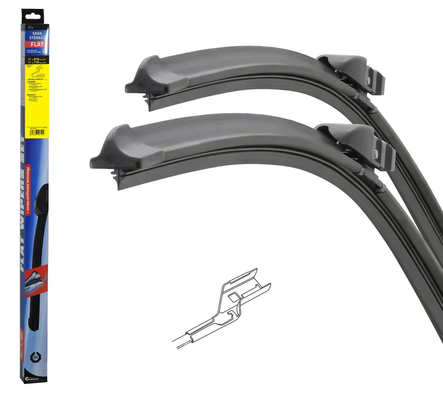 Stěrače FLAT SET (CUBE) 810+710mm - Kupte nyní