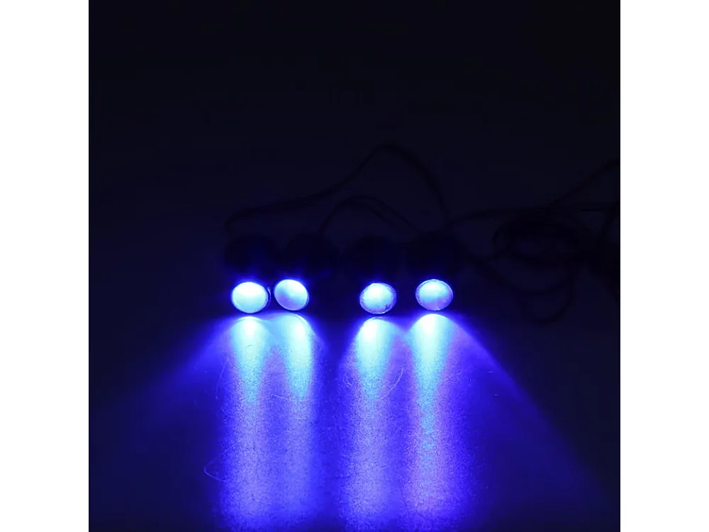Nízká cena | LED stroboskop modrý 4ks 1W