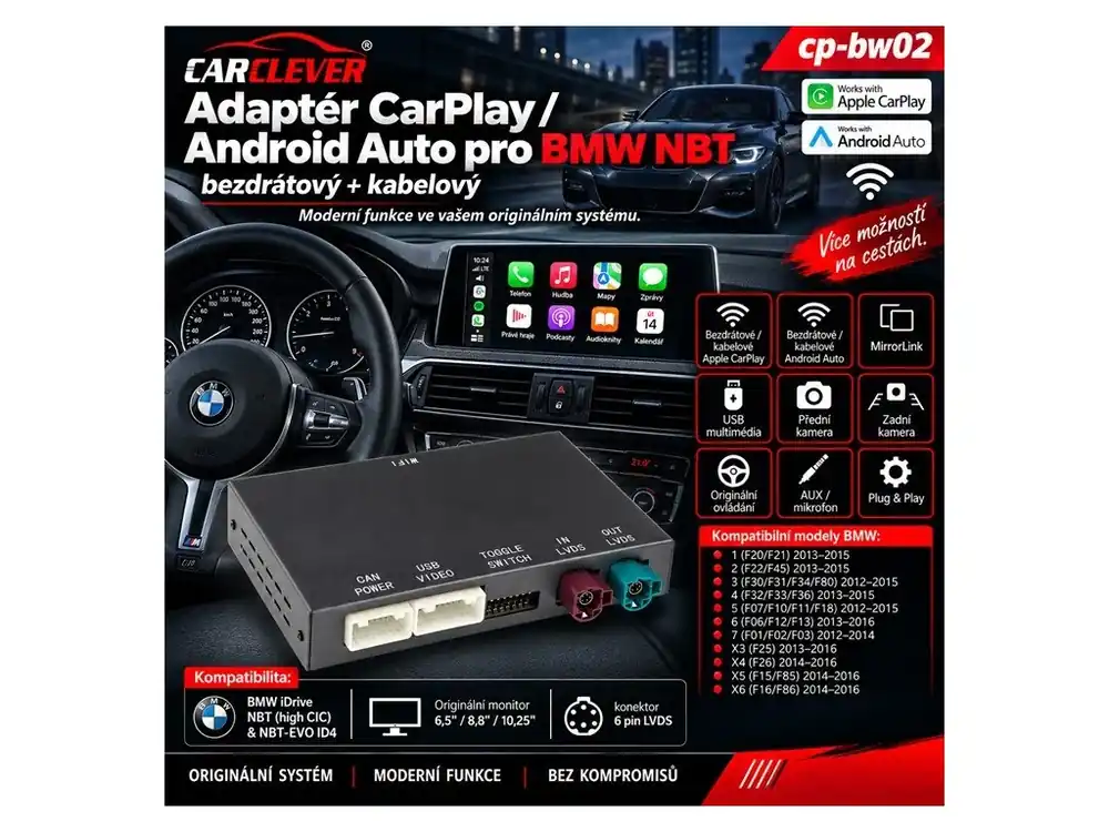 K objednání - Adaptér CarPlay/Android Auto BMW NBT