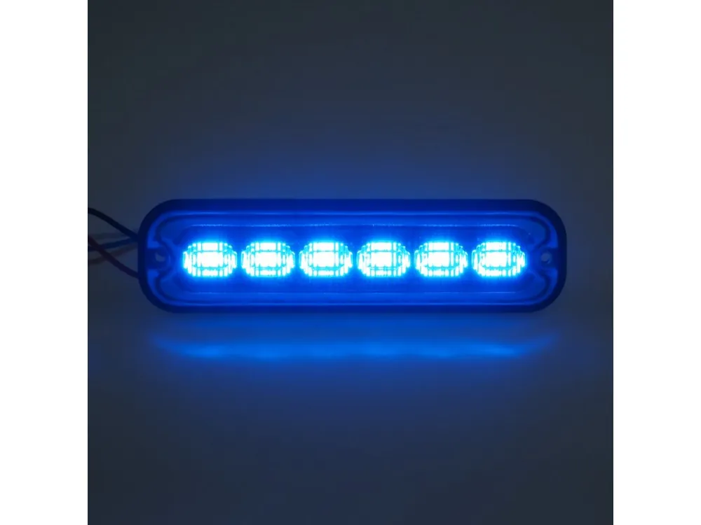 PREDATOR 6x4W LED, 12-24V, modrý, ECE R65 | Přidat do košíku