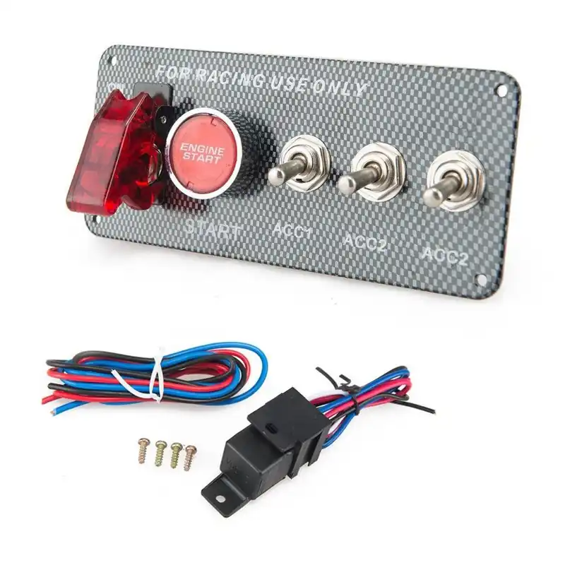 Panel s 4x spínači + tlačítko START, 12V | Poslední šance
