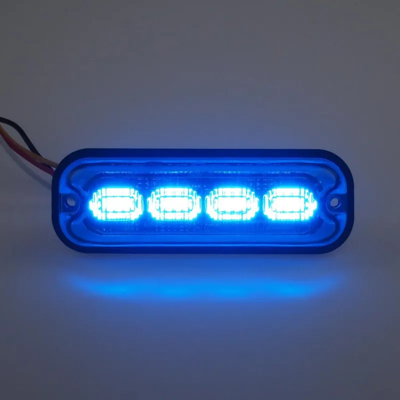 Nejprodávanější - PREDATOR 4x4W LED, 12-24V, modrý, ECE R10