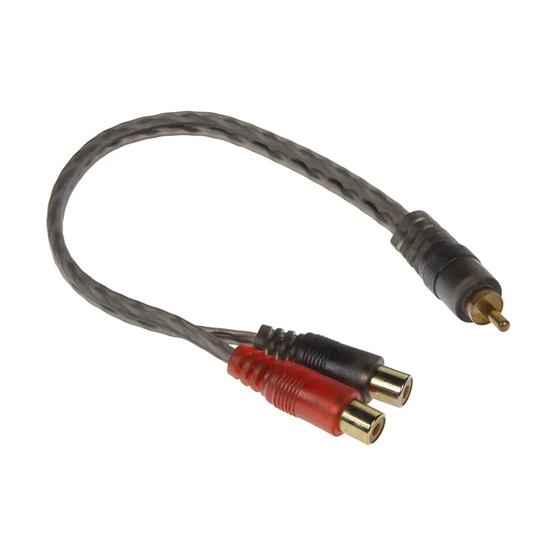 RCA Y audio kabel, 1x samec, 2x samice - Špičková kvalita
