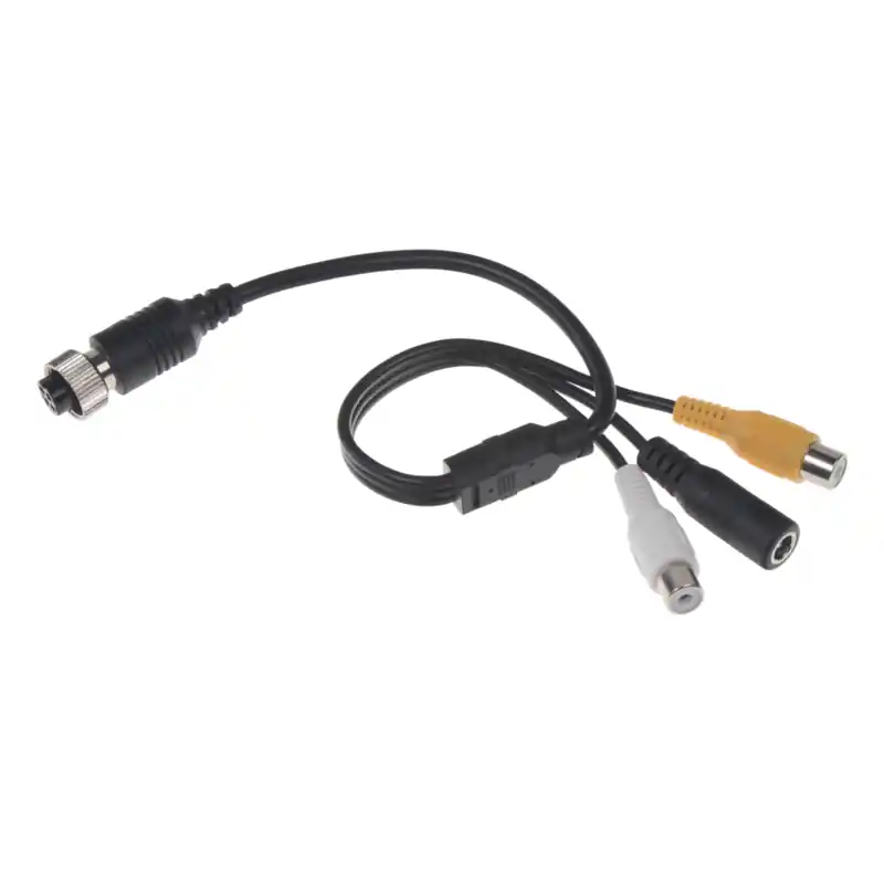 Kabel video 4pin samice / RCA samice + DC - Populární
