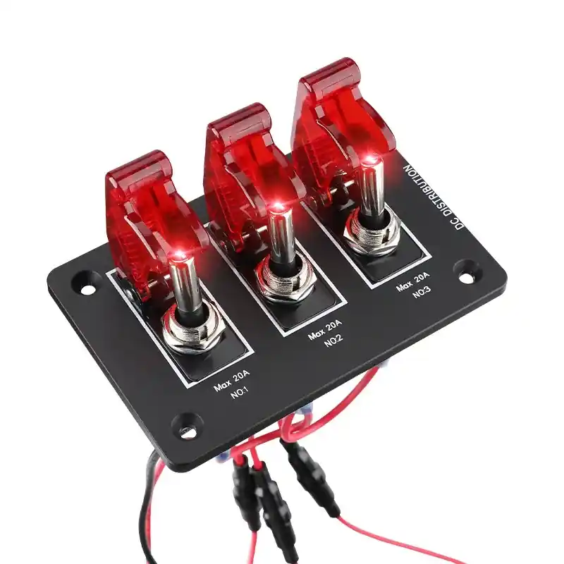 Panel s 3x spínačem 12/24V - Lze objednat