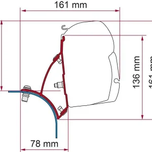 Adaptéry Fiamma F45 pro VW T5/T6 se zvedací střechou - Doprodej zásob