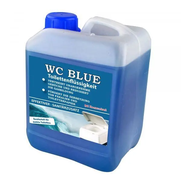 Jen pár kusů - Chemie WC Blue pro odpadní nádrže chemických WC (2,5 litru)