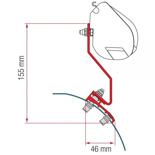 VW Caddy IV (6/2015 - 02/2020) adaptér pro markýzy Fiamma F35 Pro | Snížená cena
